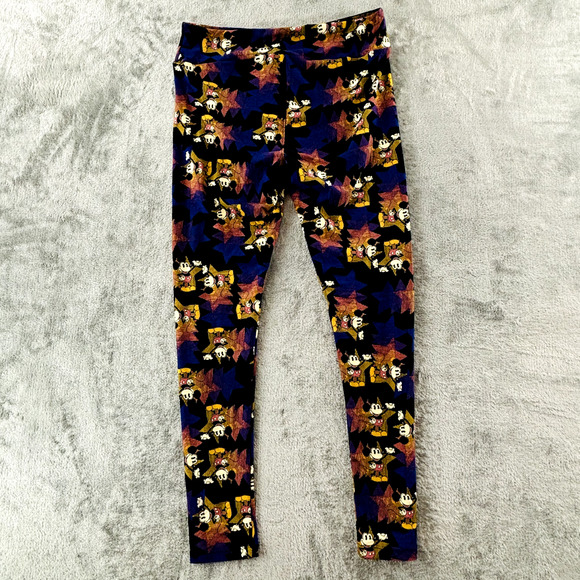 Lularoe Disney Mickey Mouse Star Leggings Allover Print Multicolor Tall & Curvy - Picture 9 of 9